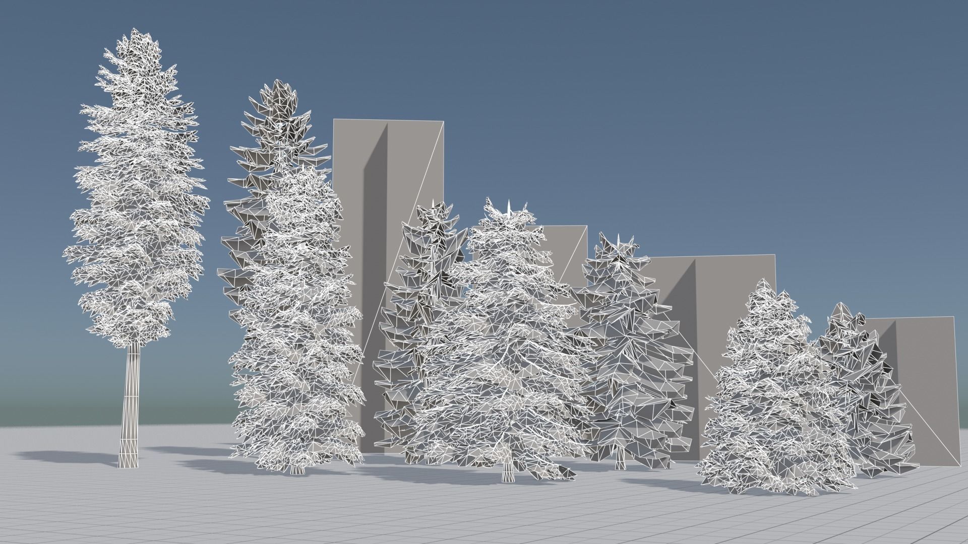 Larch Pine Tree Low-poly 3D model_9