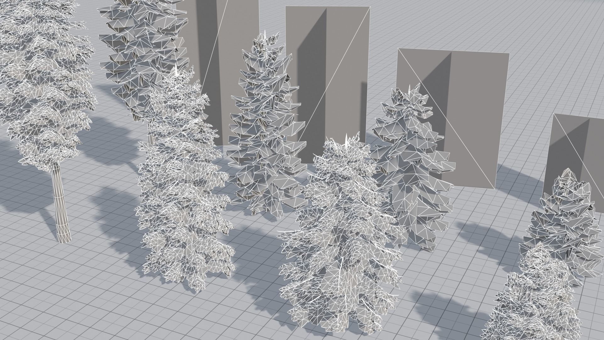 Larch Pine Tree Low-poly 3D model_5