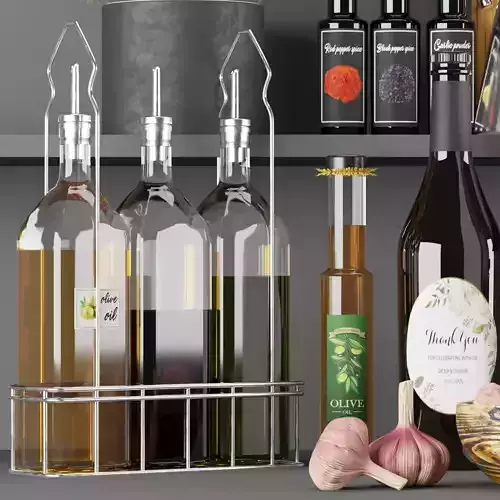 set olive oil 3D model
