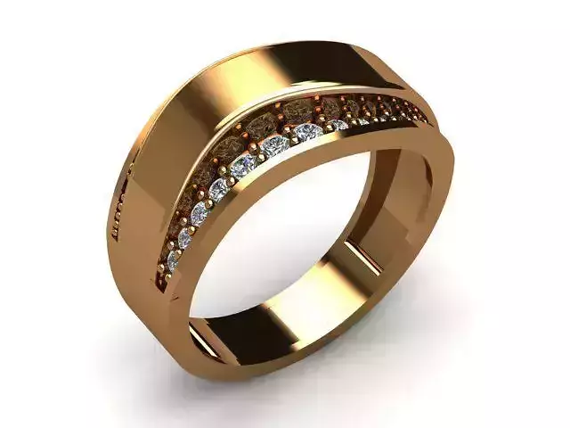  marriage diamond stone ring r00003 3D print model