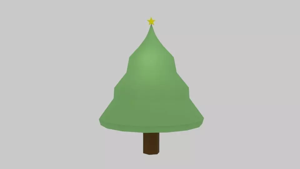 tree christmas 267 faces 3D model_0