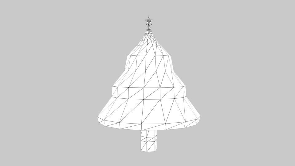 tree christmas 267 faces 3D model_1