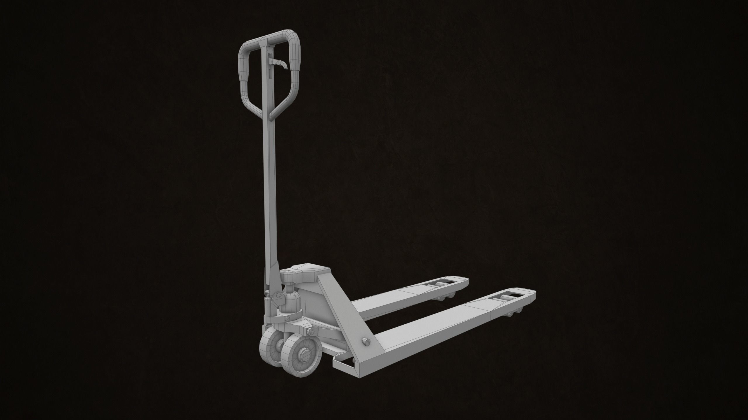 Pallet Jack with Pallets Low-poly 3D model_19