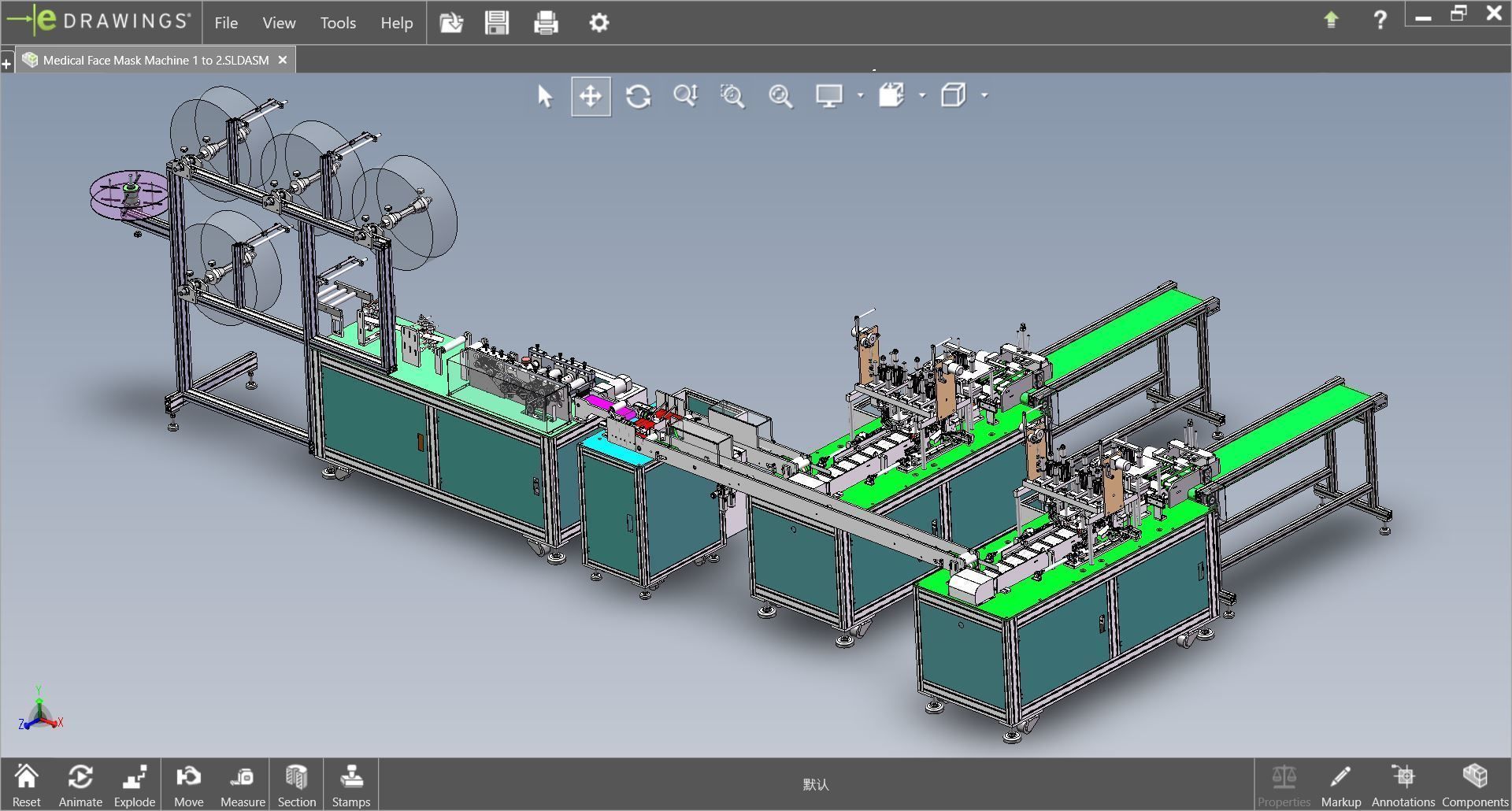 fully automatic -face mask machine 1 3D model_6