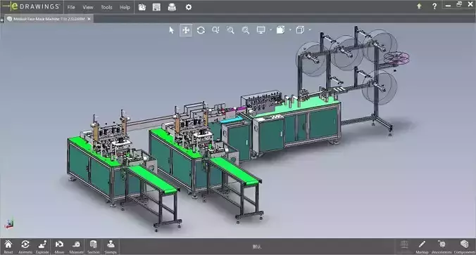 fully automatic -face mask machine 1 3D model
