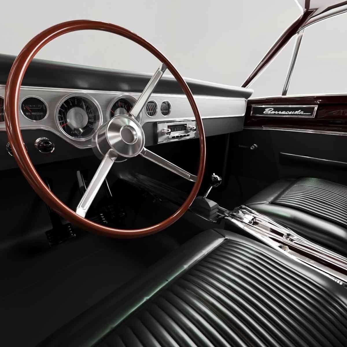 1968 Plymouth Barracuda Maroon 3D model_3