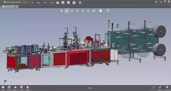 fully automatic -face mask machine 2 3D model
