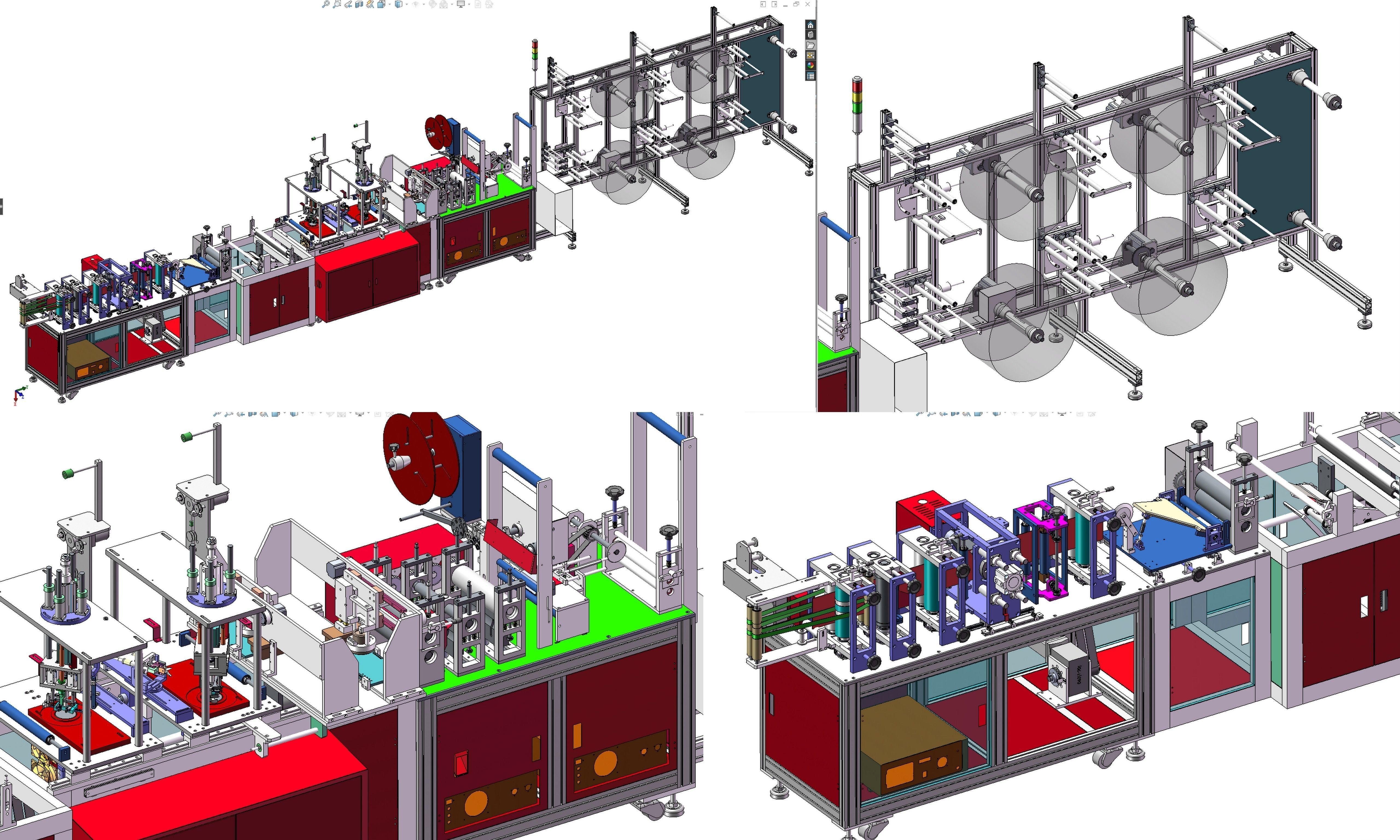 fully automatic -face mask machine 2 3D model_2