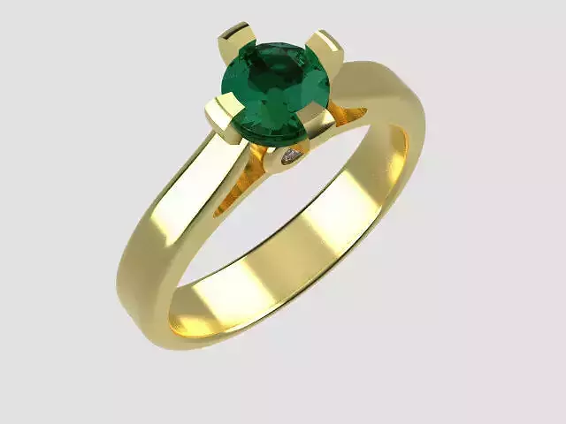  Engagement Rings Solitaire Ring R00004 3D print model