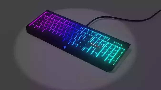 Razer RGB Gaming keyboard 3D model