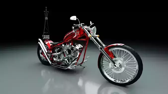 Chopper Motorcycle 3D model