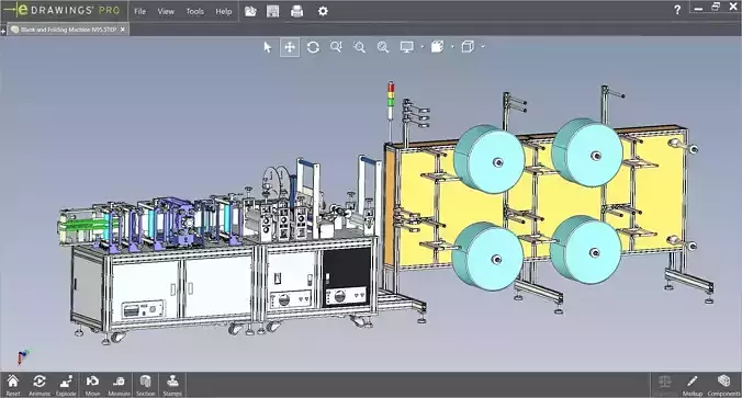 fully automatic -face mask machine 5 3D model