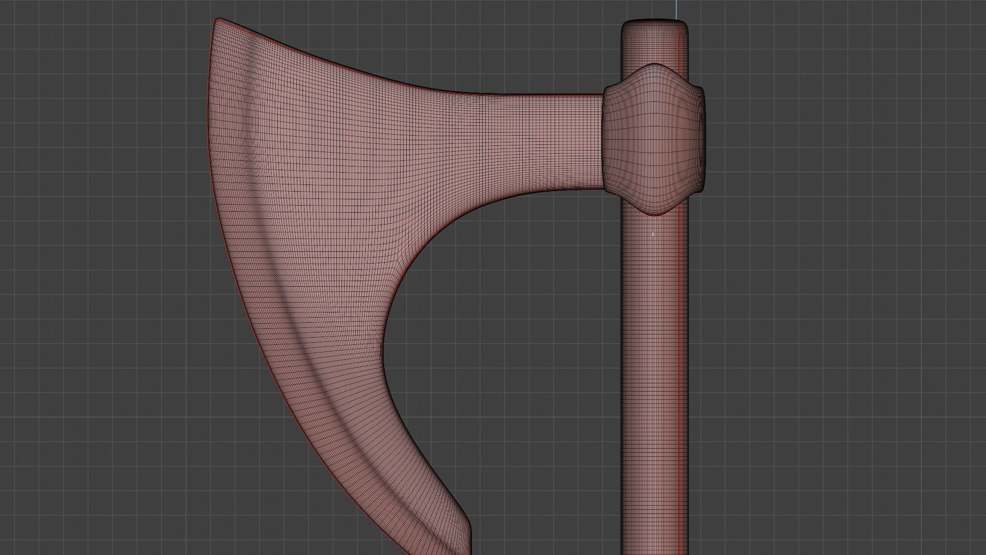 Medieval Axe 3D model_13