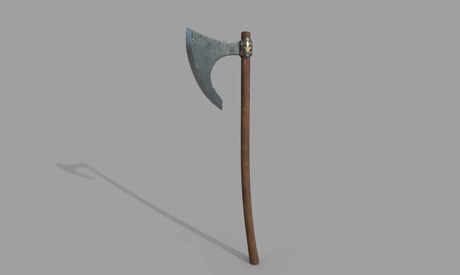 Medieval Axe 3D model_0
