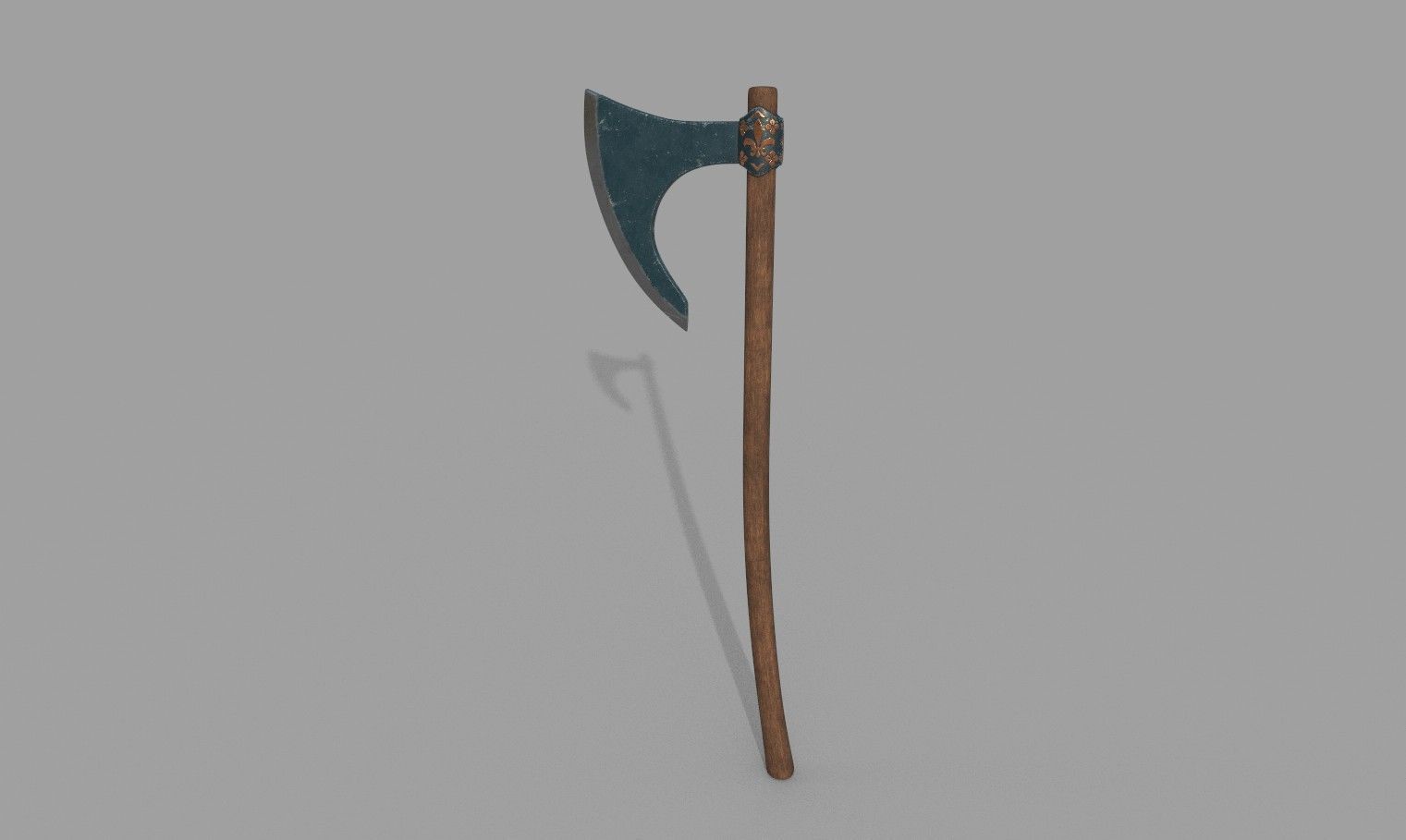 Medieval Axe 3D model_1