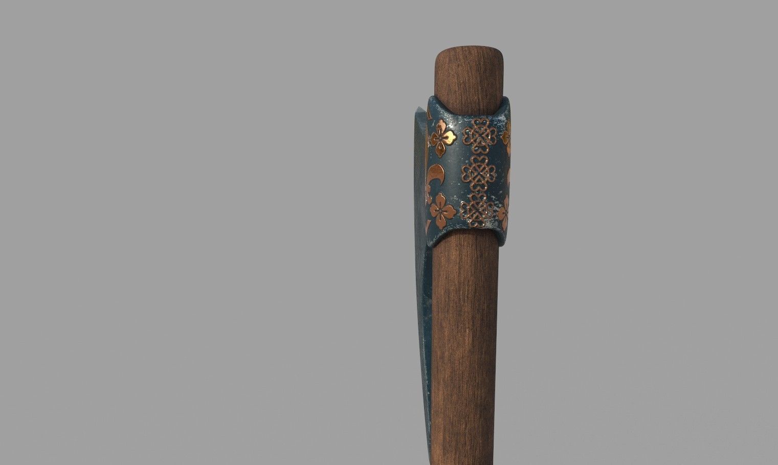 Medieval Axe 3D model_11
