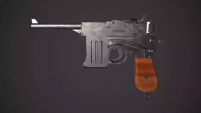 The Broadsider Infinite Gun - Bioshock - Lowpoly - Gameready Low-poly 3D model