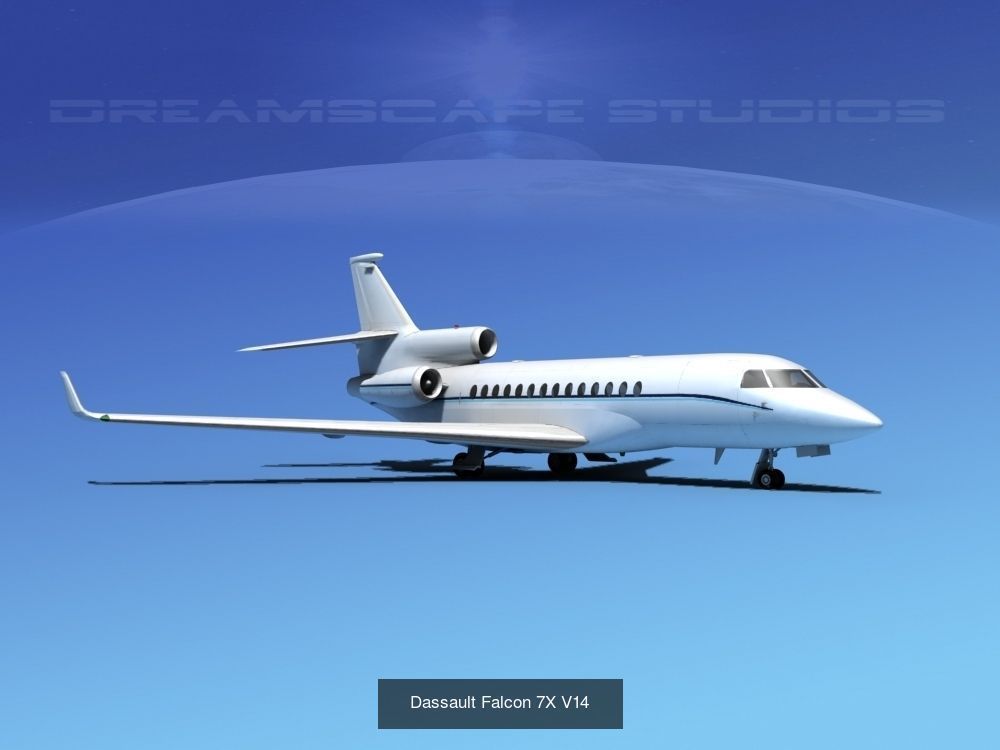 25 Dassault Falcon Private Luxury Jets 3D Model Collection_11