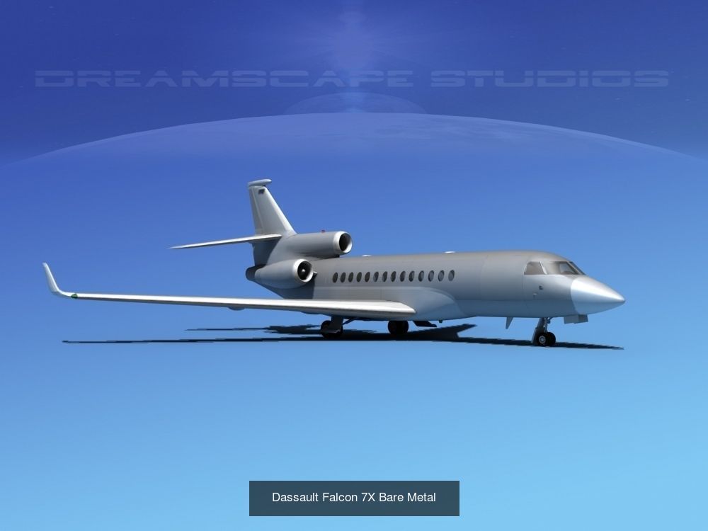 25 Dassault Falcon Private Luxury Jets 3D Model Collection_4