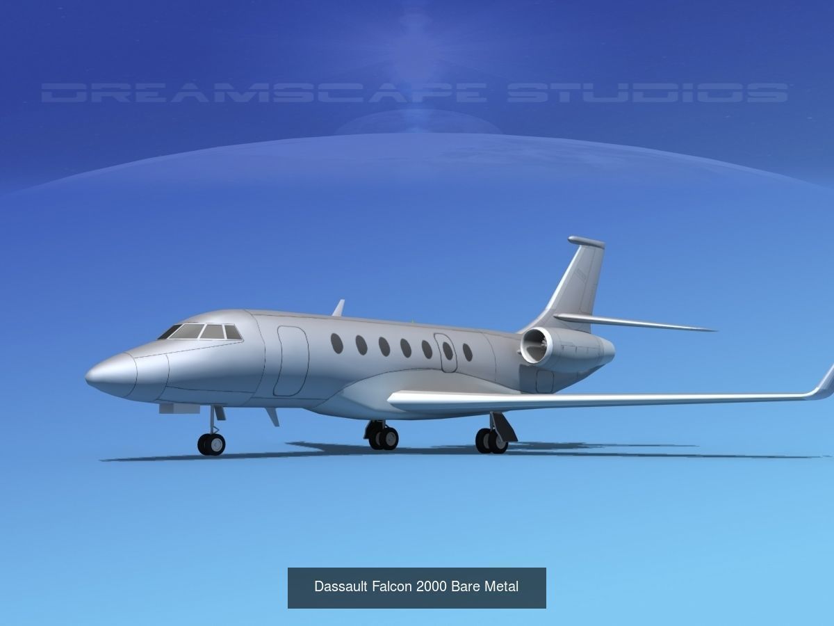 25 Dassault Falcon Private Luxury Jets 3D Model Collection_22