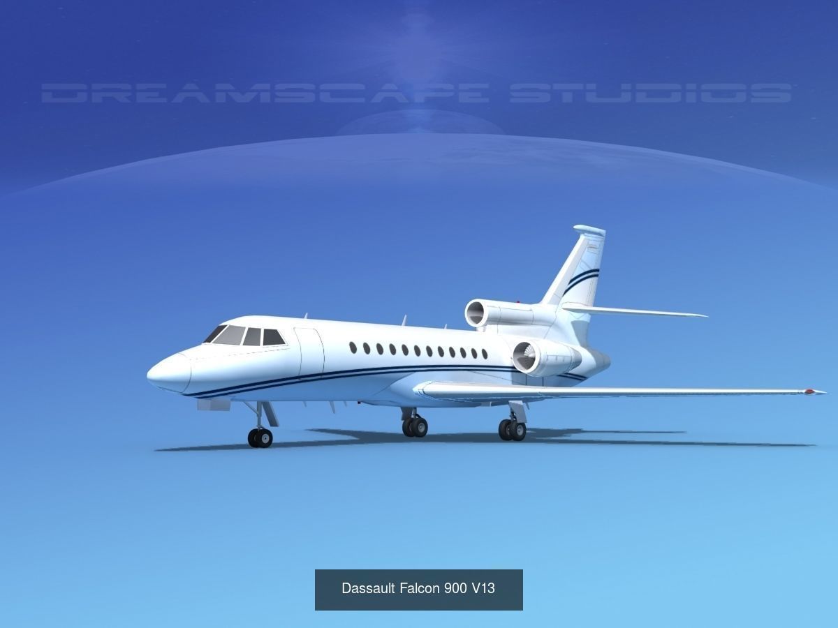 25 Dassault Falcon Private Luxury Jets 3D Model Collection_21