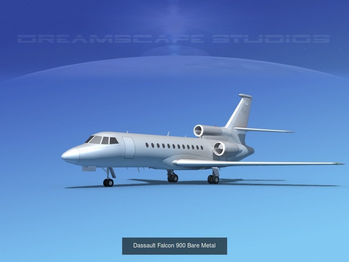 25 Dassault Falcon Private Luxury Jets 3D Model Collection_12