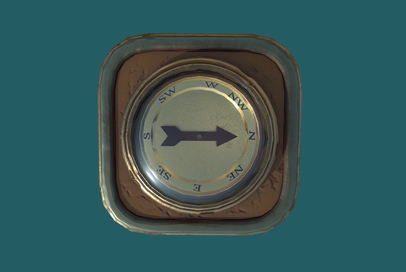 Compass Low-poly 3D model_15