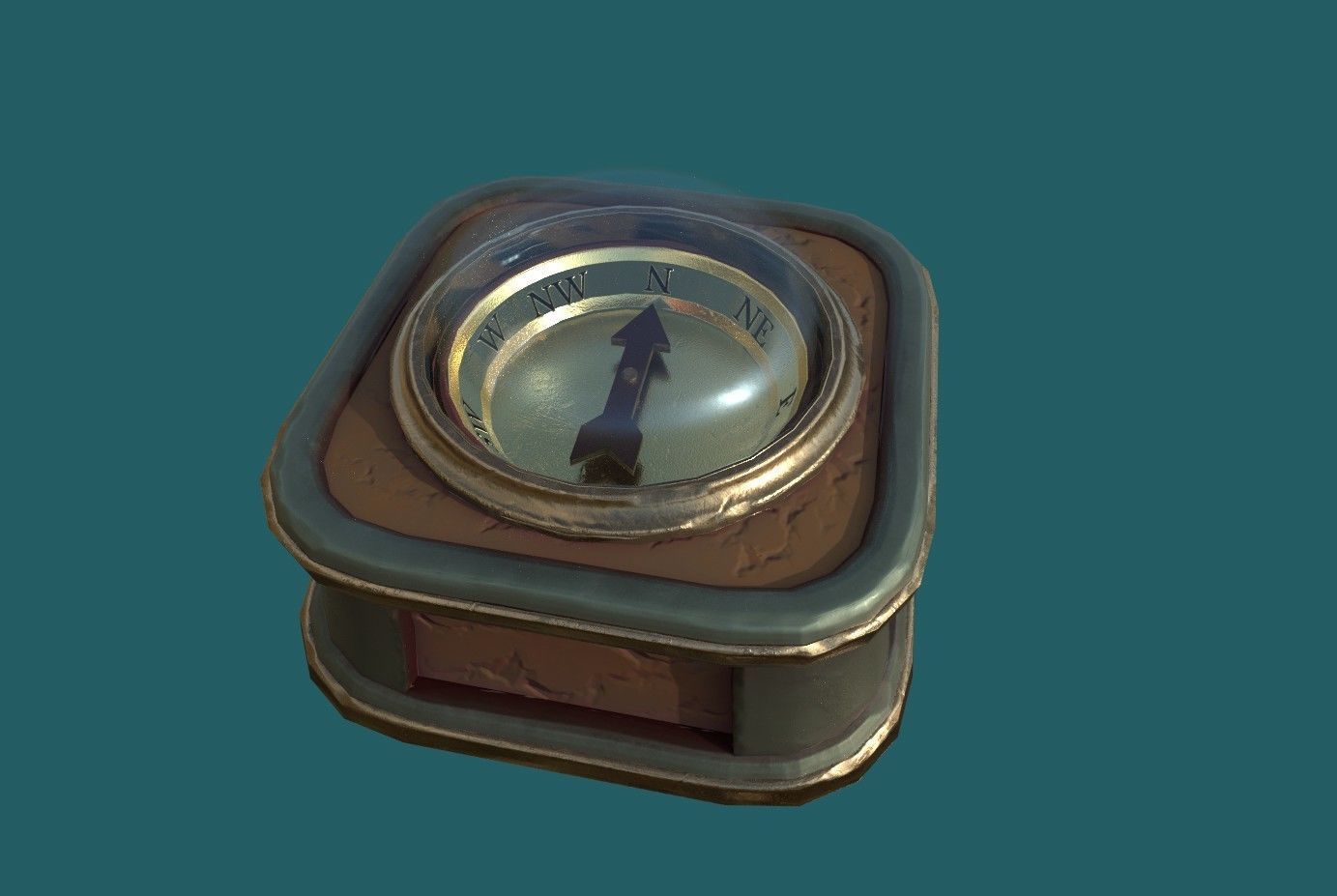 Compass Low-poly 3D model_13