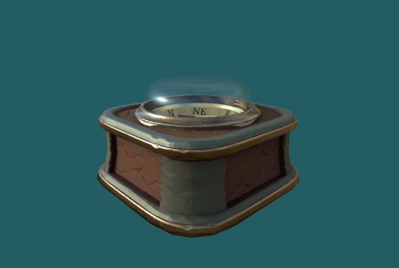 Compass Low-poly 3D model_12