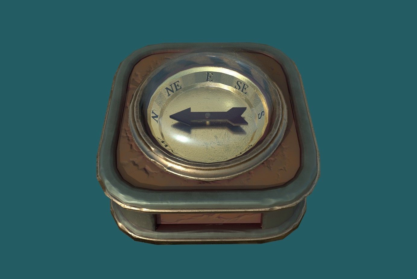 Compass Low-poly 3D model_11