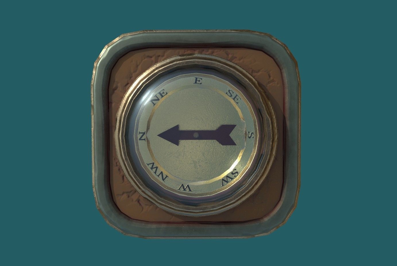 Compass Low-poly 3D model_16