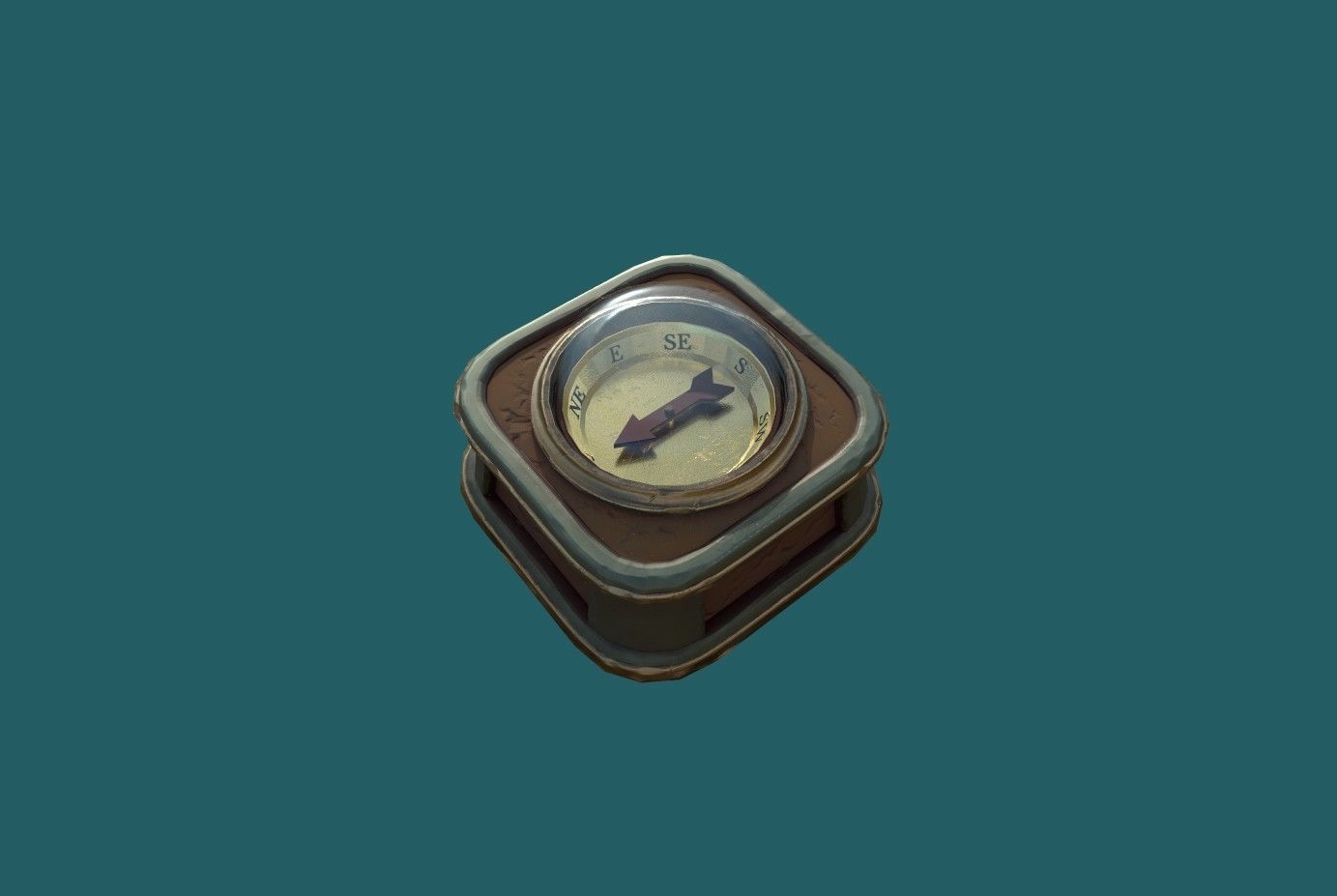 Compass Low-poly 3D model_9