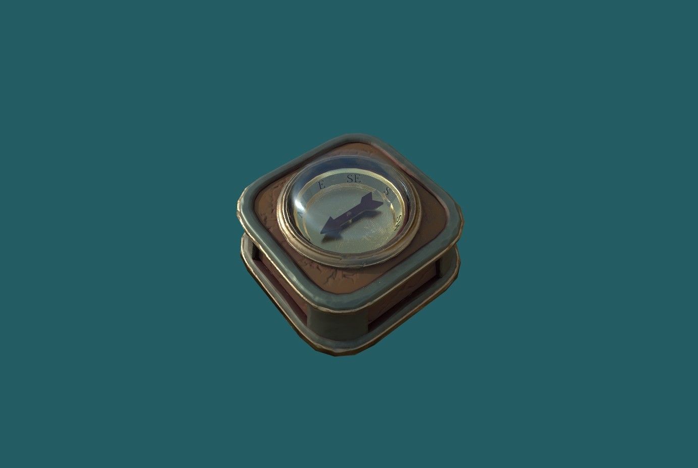 Compass Low-poly 3D model_8