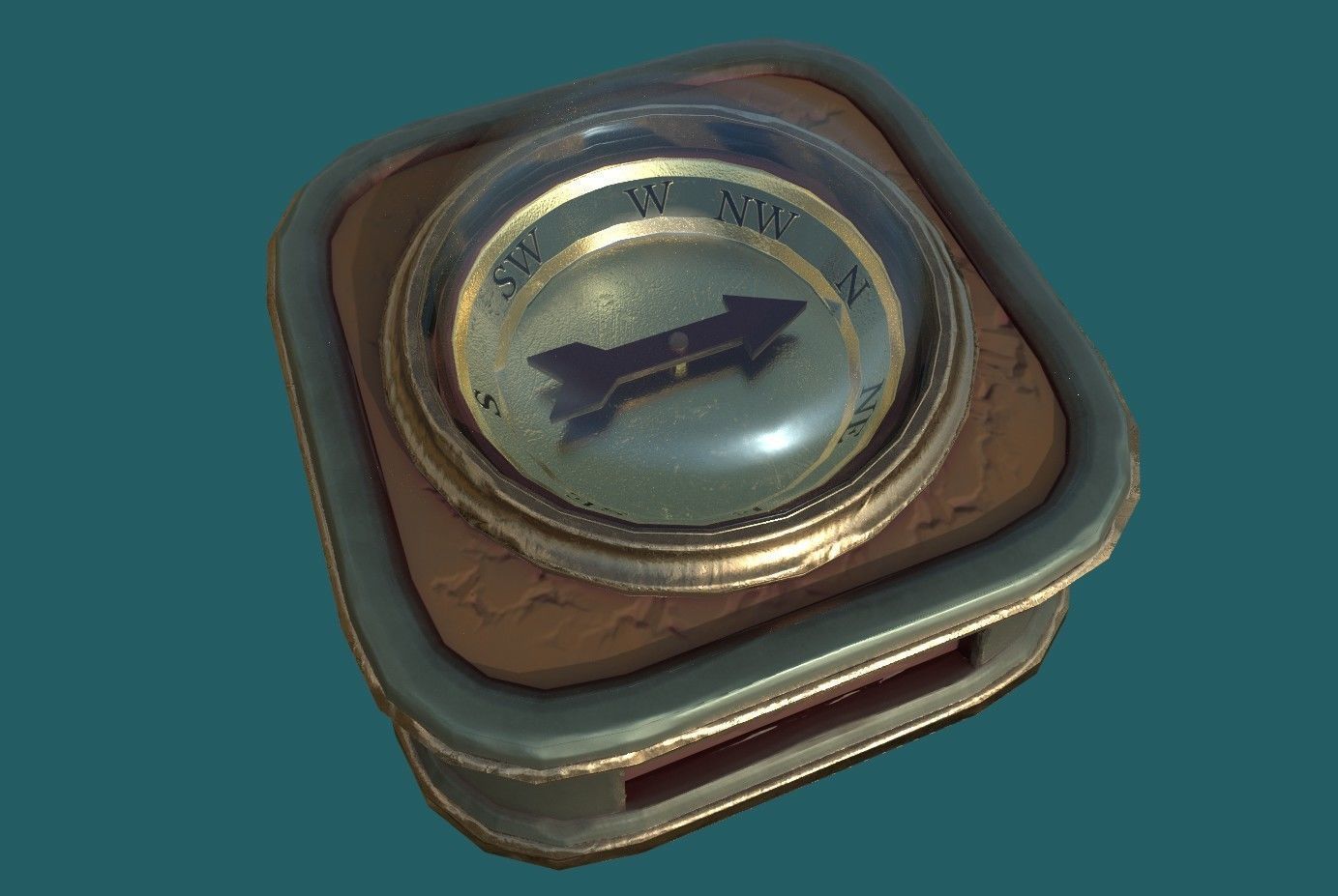 Compass Low-poly 3D model_2