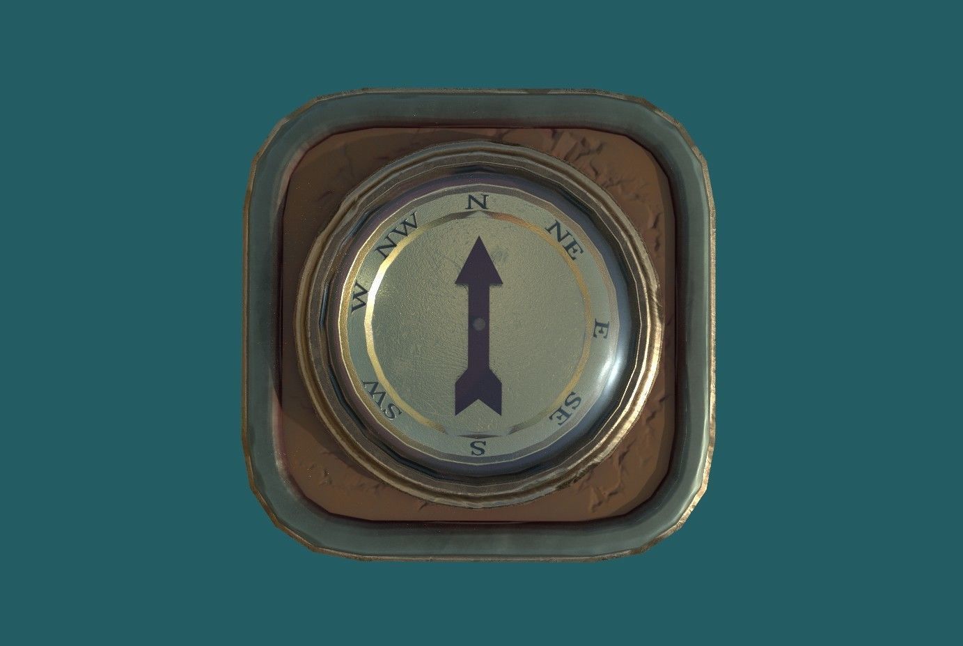 Compass Low-poly 3D model_14