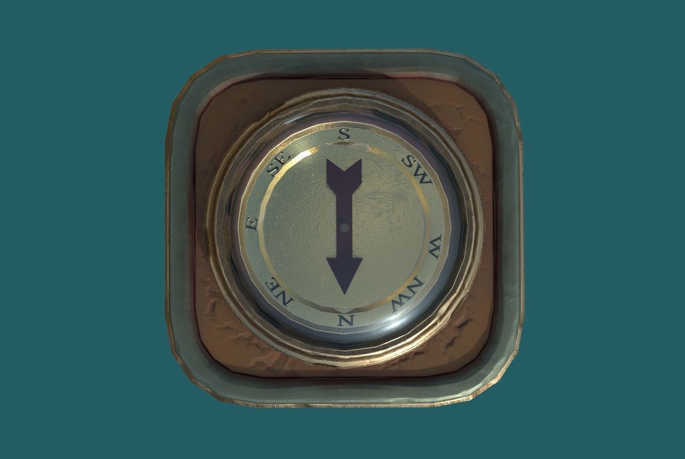 Compass Low-poly 3D model_17