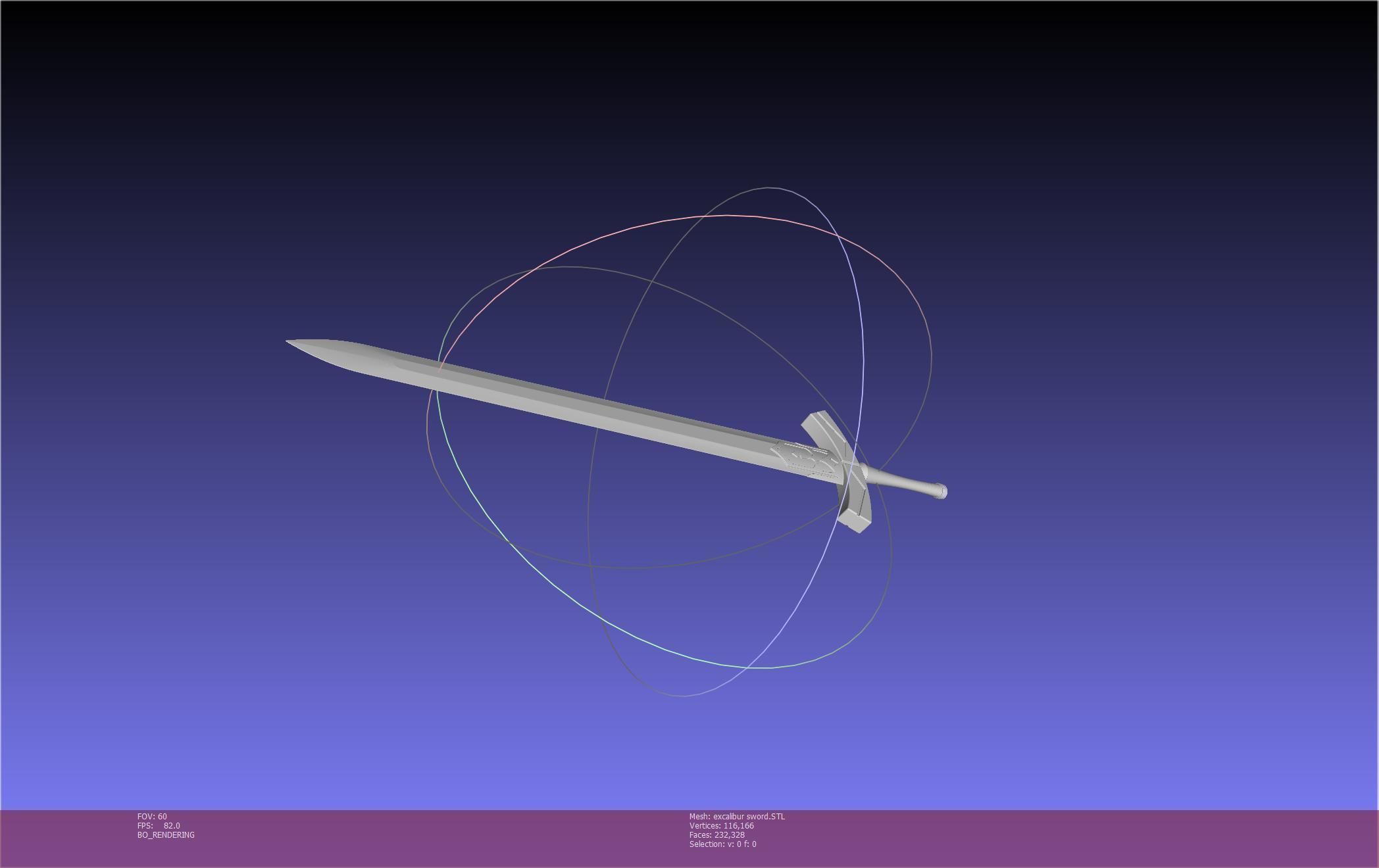 Fate Saber Excalibur Sword Printable Assembly 3D print model_34