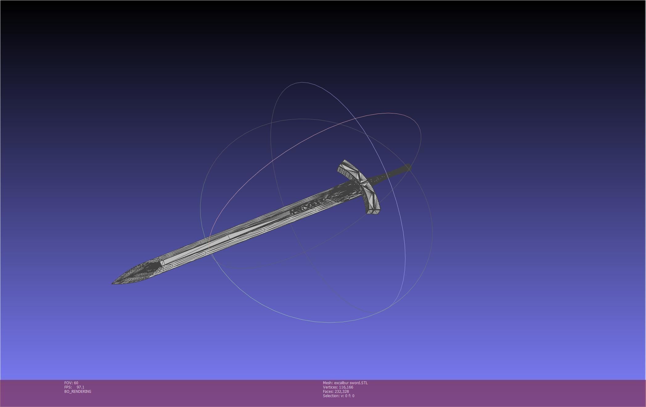 Fate Saber Excalibur Sword Printable Assembly 3D print model_91