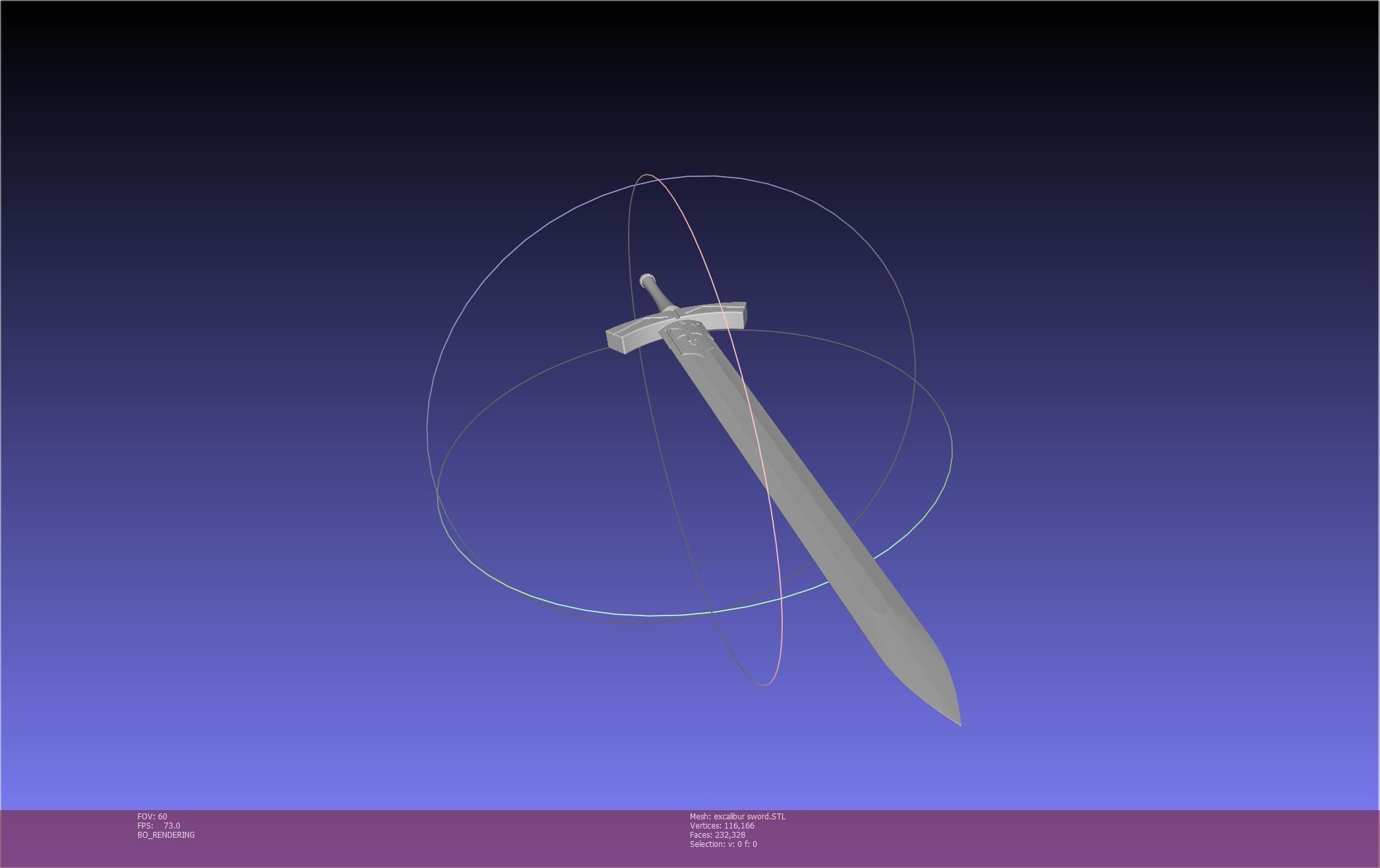 Fate Saber Excalibur Sword Printable Assembly 3D print model_44