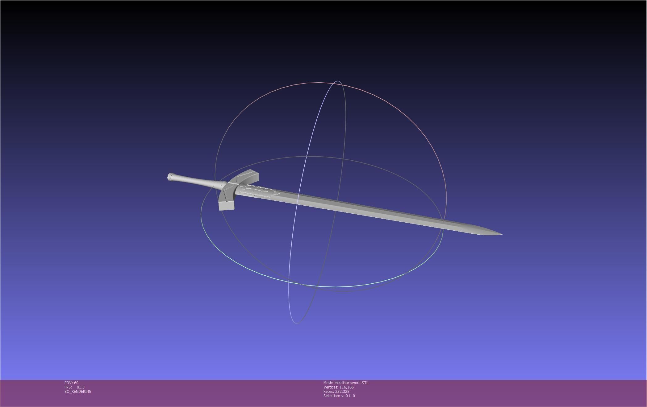 Fate Saber Excalibur Sword Printable Assembly 3D print model_37