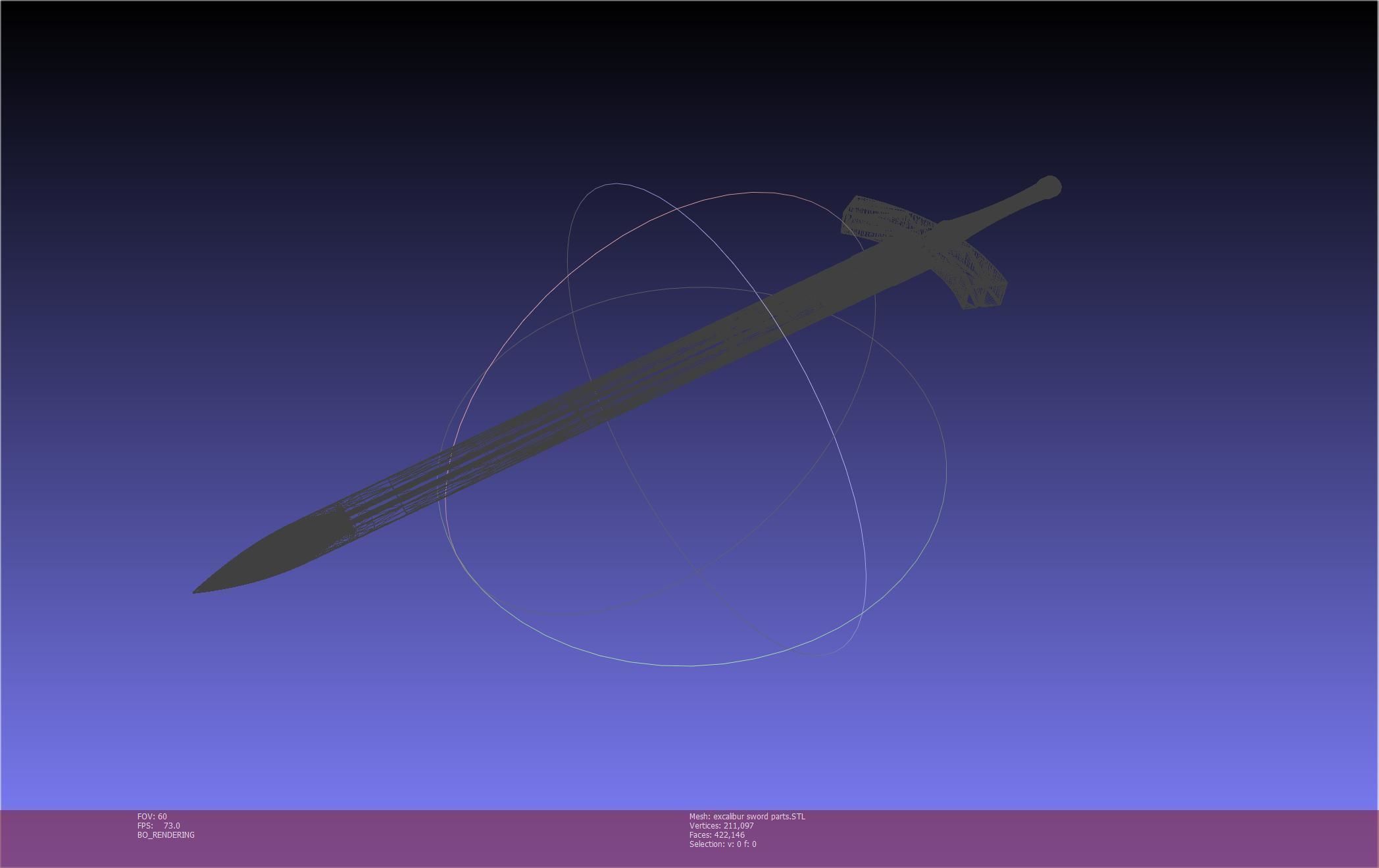 Fate Saber Excalibur Sword Printable Assembly 3D print model_127