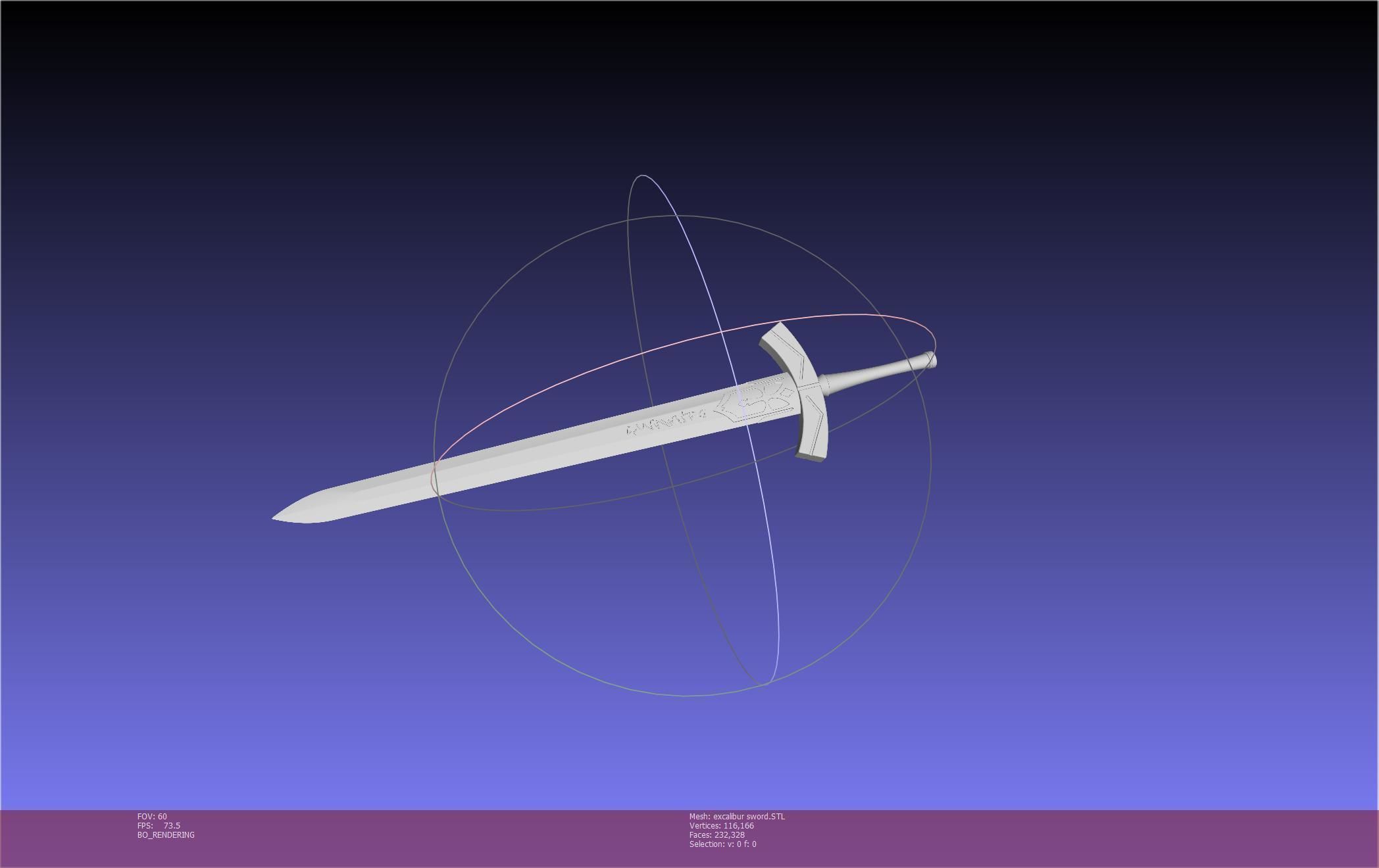 Fate Saber Excalibur Sword Printable Assembly 3D print model_69