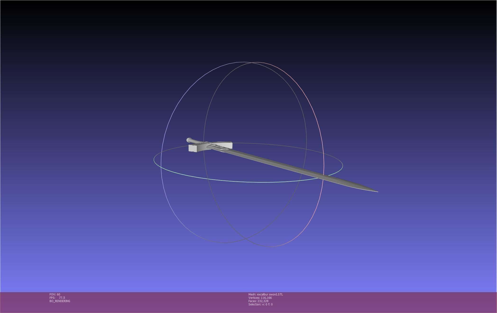 Fate Saber Excalibur Sword Printable Assembly 3D print model_28