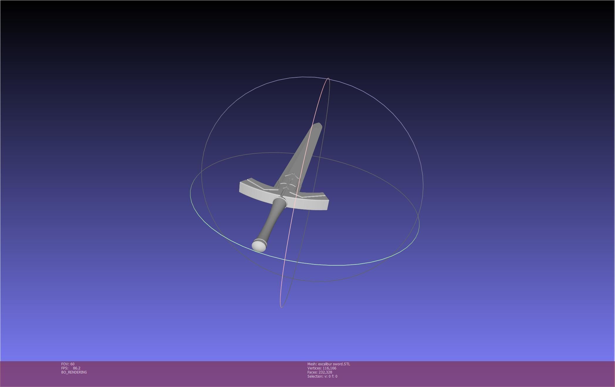 Fate Saber Excalibur Sword Printable Assembly 3D print model_86