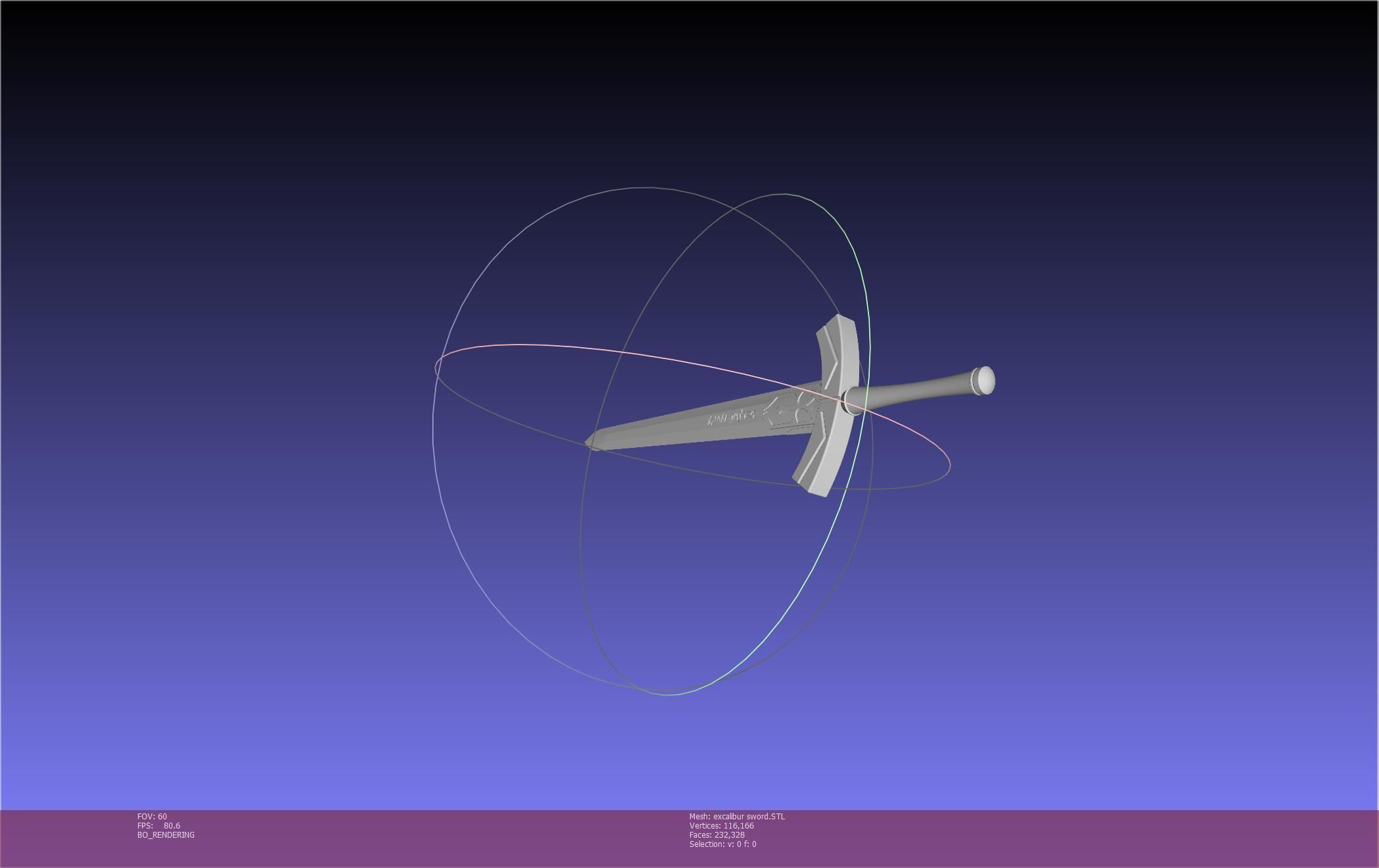 Fate Saber Excalibur Sword Printable Assembly 3D print model_85