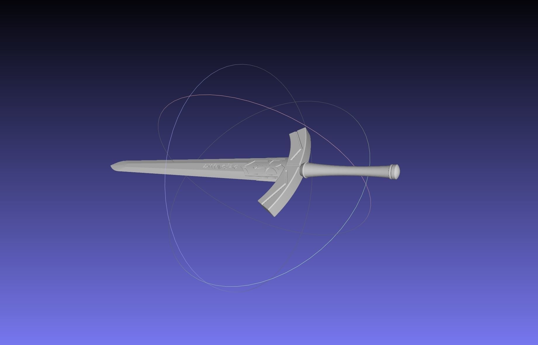 Fate Saber Excalibur Sword Printable Assembly 3D print model_2