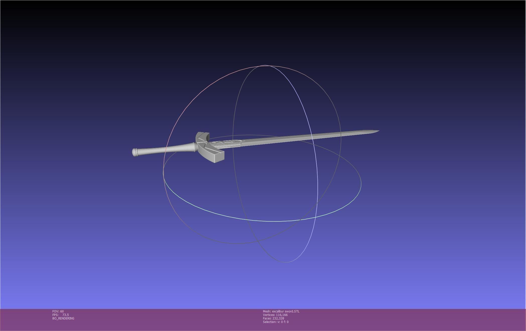 Fate Saber Excalibur Sword Printable Assembly 3D print model_97