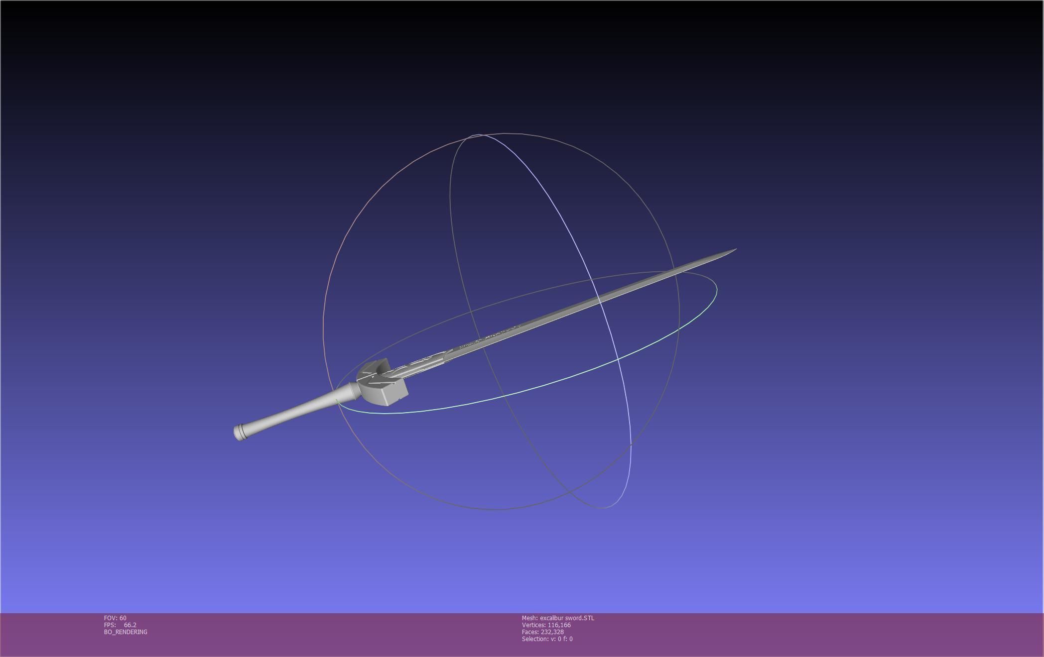 Fate Saber Excalibur Sword Printable Assembly 3D print model_26