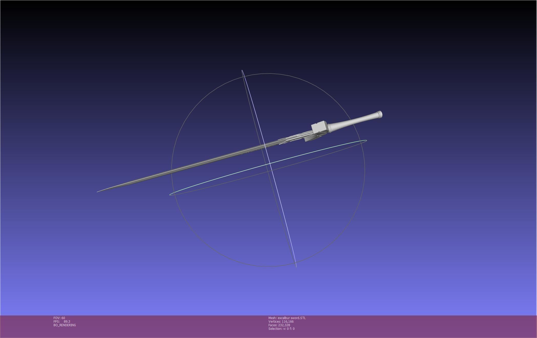 Fate Saber Excalibur Sword Printable Assembly 3D print model_53