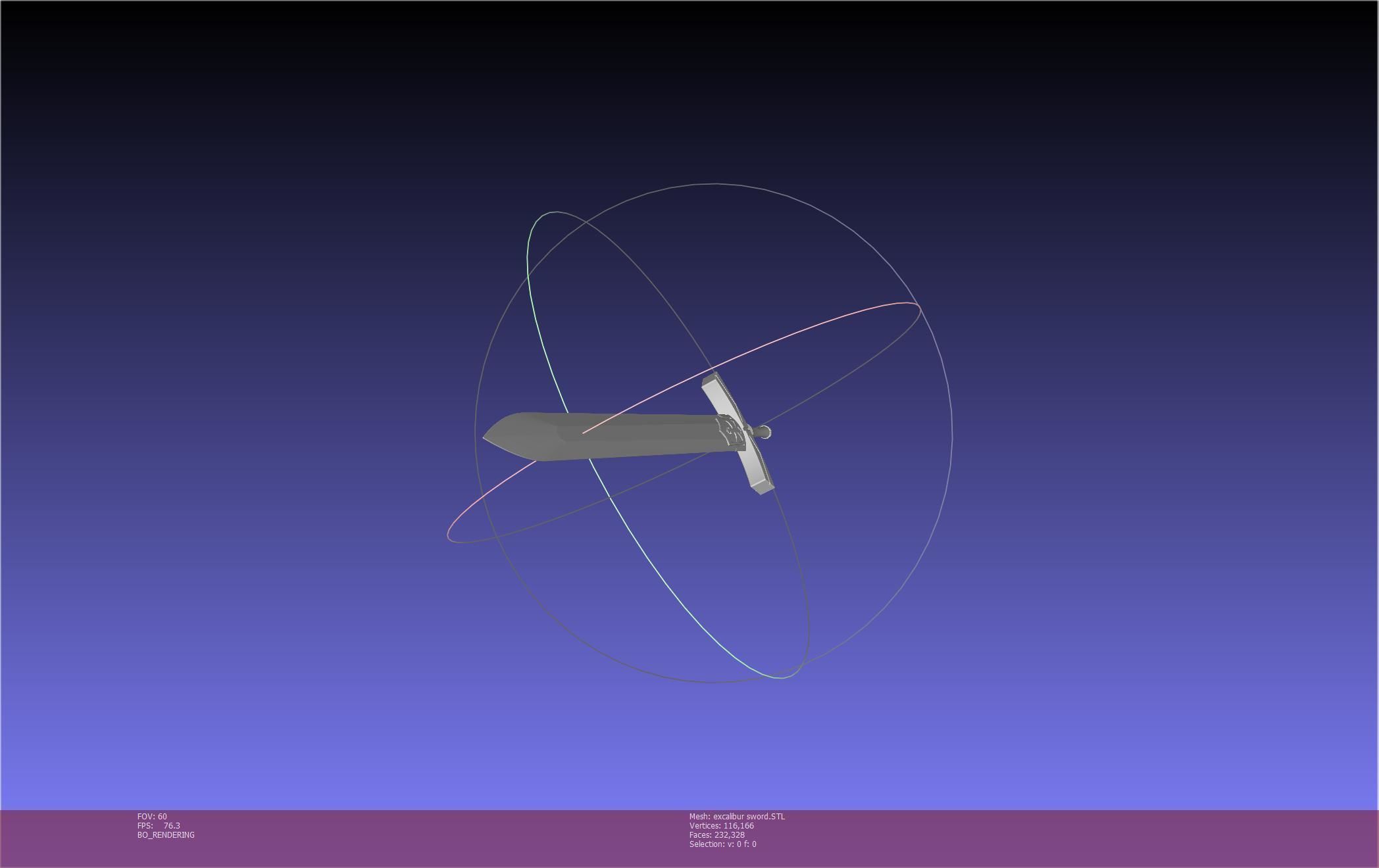 Fate Saber Excalibur Sword Printable Assembly 3D print model_19